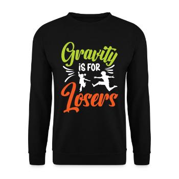 Jumping Gymnastic Trampolines - Unisex Pullover - Schwarz - Vorne - Alina (178cm) & Michal (187cm)