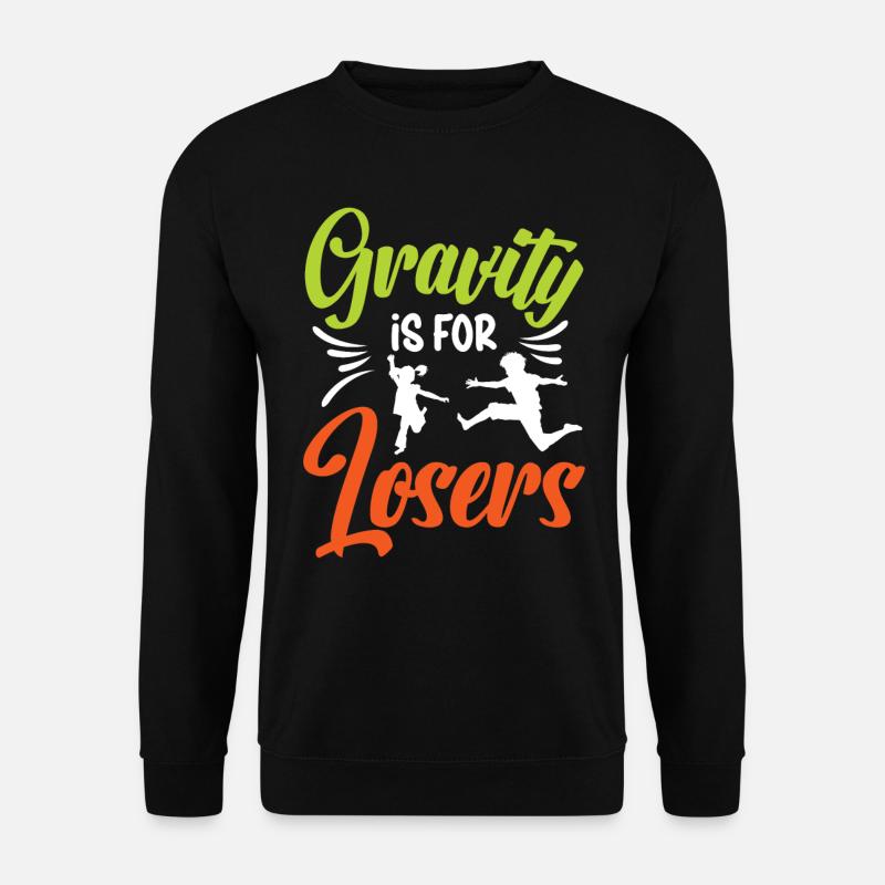 Jumping Gymnastic Trampolines - Unisex Sweatshirt - black