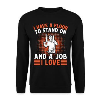 Floor installation - Unisex Sweatshirt - black - Front - Alina (178cm) & Michal (187cm)