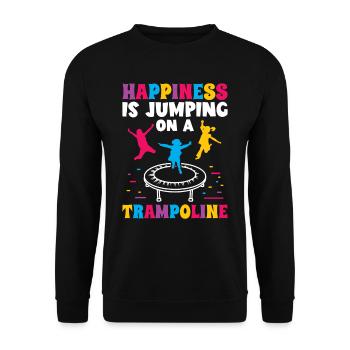 jumping gymnastic Kids Trampolines - Unisex Pullover - Schwarz - Vorne - Alina (178cm) & Michal (187cm)