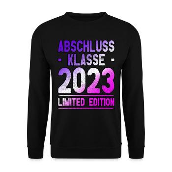 Abschlussklasse 2023 - Abi / Abitur 2023 - Unisex Pullover - Schwarz - Vorne - Alina (178cm) & Michal (187cm)