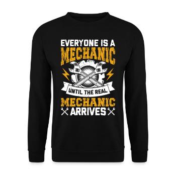 Atelier de mécanique automobile rétro pour mécaniciens - Sweat-shirt Unisexe - noir - Devant - Alina (178cm) & Michal (187cm)