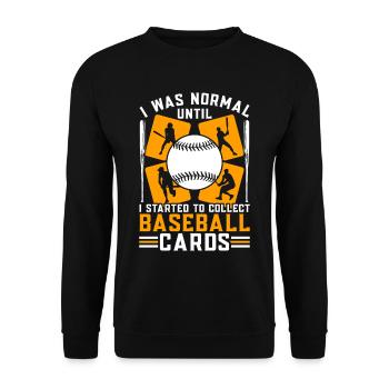 Collecteur de cartes de baseball Collecteur de cartes de baseball - Sweat-shirt Unisexe - noir - Devant - Alina (178cm) & Michal (187cm)