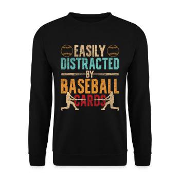 Collecteur de cartes de baseball Collecteur de cartes de baseball - Sweat-shirt Unisexe - noir - Devant - Alina (178cm) & Michal (187cm)
