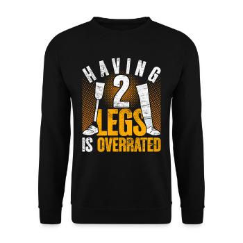 La prothèse de jambe à 2 jambes est surestimée - Sweat-shirt Unisexe - noir - Devant - Alina (178cm) & Michal (187cm)