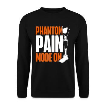 Prosthetic leg Phantom Pain Mode On - Unisex Sweatshirt - black - Front - Alina (178cm) & Michal (187cm)