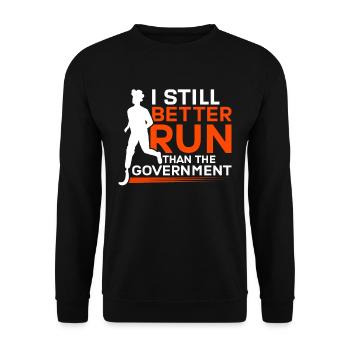La jambe prothétique est mieux exécutée que le gouvernement - Sweat-shirt Unisexe - noir - Devant - Alina (178cm) & Michal (187cm)