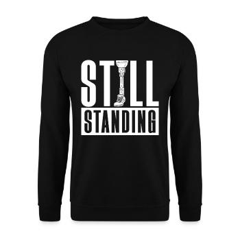 Beinprothese Still Standing - Unisex Pullover - Schwarz - Vorne - Alina (178cm) & Michal (187cm)