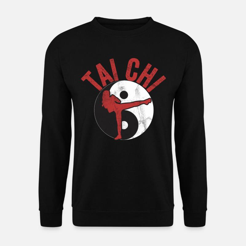 Tai Chi Kampfkunst Spruch Qigong Kampfsportler - Unisex Pullover - Schwarz