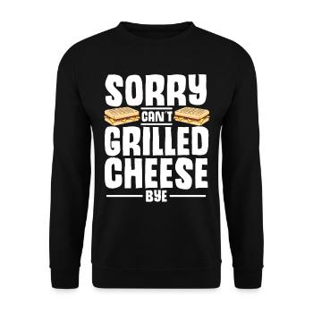 Love Grilled Cheese Men Women - Unisex Pullover - Schwarz - Vorne - Alina (178cm) & Michal (187cm)