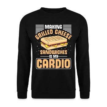 Love Grilled Cheese Men Women - Unisex Pullover - Schwarz - Vorne - Alina (178cm) & Michal (187cm)