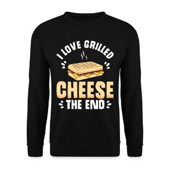 Love Grilled Cheese Men Women - Unisex Pullover - Schwarz - Vorne - Alina (178cm) & Michal (187cm)