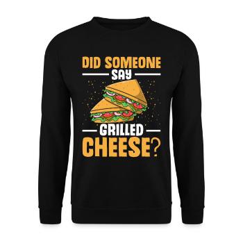 Love Grilled Cheese Men Women - Unisex Pullover - Schwarz - Vorne - Alina (178cm) & Michal (187cm)