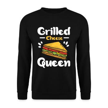 Love Grilled Cheese Men Women - Unisex Pullover - Schwarz - Vorne - Alina (178cm) & Michal (187cm)