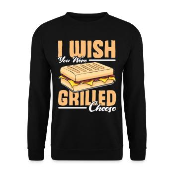 Love Grilled Cheese Men Women - Unisex Pullover - Schwarz - Vorne - Alina (178cm) & Michal (187cm)