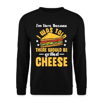 Love Grilled Cheese Men Women - Unisex Pullover - Schwarz - Vorne - Alina (178cm) & Michal (187cm)
