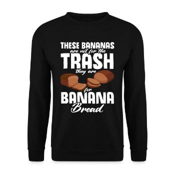 Drôle de vêtements de cuisson au pain aux bananes - Sweat-shirt Unisexe - noir - Devant - Alina (178cm) & Michal (187cm)