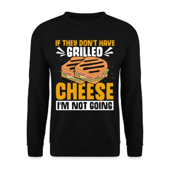 Amour Fromage Grillé Hommes Femmes - Sweat-shirt Unisexe - noir - Devant - Alina (178cm) & Michal (187cm)