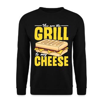 Amour Fromage Grillé Hommes Femmes - Sweat-shirt Unisexe - noir - Devant - Alina (178cm) & Michal (187cm)