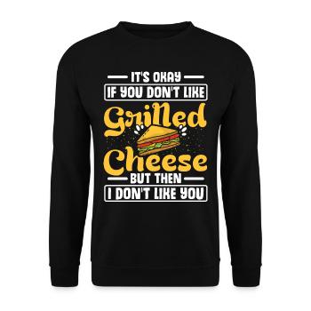 Love Grilled Cheese Men Women - Unisex Pullover - Schwarz - Vorne - Alina (178cm) & Michal (187cm)