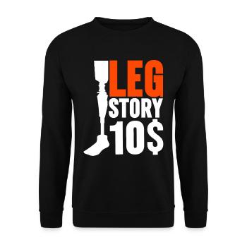 Prothèse de jambe Leg Story 10$ - Sweat-shirt Unisexe - noir - Devant - Alina (178cm) & Michal (187cm)