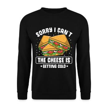 Love Grilled Cheese Men Women - Unisex Pullover - Schwarz - Vorne - Alina (178cm) & Michal (187cm)