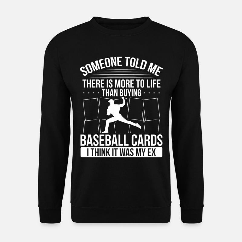 Funny Baseball Card Design - Unisex Sweatshirt - black
