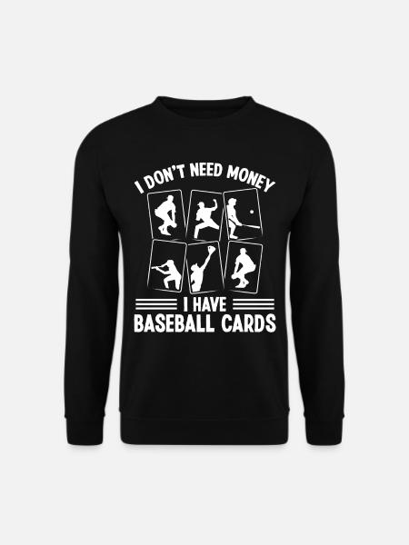Funny Baseball Card Design - Unisex Sweatshirt - black