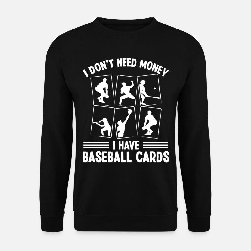 Funny Baseball Card Design - Unisex Sweatshirt - black