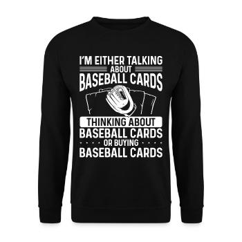 Conception de carte de baseball amusante - Sweat-shirt Unisexe - noir - Devant - Alina (178cm) & Michal (187cm)