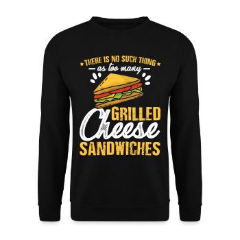 Love Grilled Cheese Men Women - Unisex Pullover - Schwarz - Vorne - Alina (178cm) & Michal (187cm)