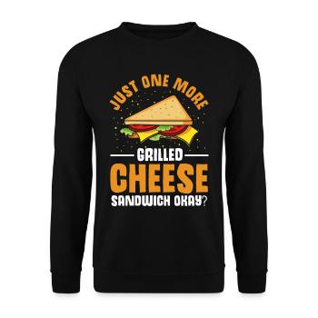 Love Grilled Cheese Men Women - Unisex Pullover - Schwarz - Vorne - Alina (178cm) & Michal (187cm)