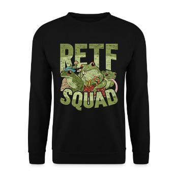 Frog Red-eyed Tree Frog RETF Squad - Unisex Sweatshirt - black - Front - Alina (178cm) & Michal (187cm)
