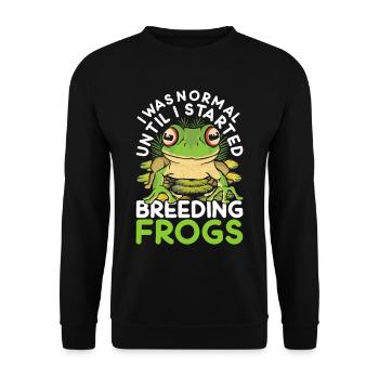 Frog breeder Frog breeder - Unisex Sweatshirt - black - Front - Alina (178cm) & Michal (187cm)