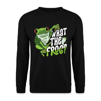 Grenouille Rainette aux yeux rouges Qu’est-ce que la grenouille? - Sweat-shirt Unisexe - noir - Devant - Alina (178cm) & Michal (187cm)