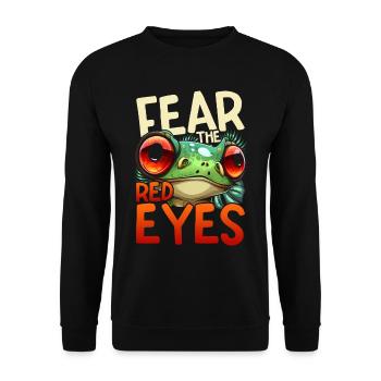 Red-eyed Tree Frog Fear The Red Eyes - Unisex Sweatshirt - black - Front - Alina (178cm) & Michal (187cm)