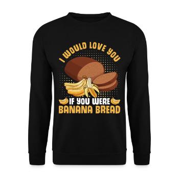 Drôle de vêtements de cuisson au pain aux bananes - Sweat-shirt Unisexe - noir - Devant - Alina (178cm) & Michal (187cm)