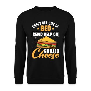 Love Grilled Cheese Men Women - Unisex Pullover - Schwarz - Vorne - Alina (178cm) & Michal (187cm)