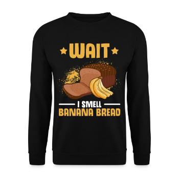 Drôle de vêtements de cuisson au pain aux bananes - Sweat-shirt Unisexe - noir - Devant - Alina (178cm) & Michal (187cm)