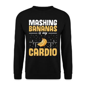 Drôle de vêtements de cuisson au pain aux bananes - Sweat-shirt Unisexe - noir - Devant - Alina (178cm) & Michal (187cm)