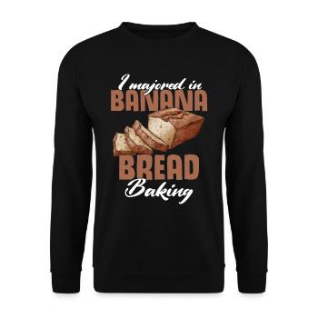 Drôle de vêtements de cuisson au pain aux bananes - Sweat-shirt Unisexe - noir - Devant - Alina (178cm) & Michal (187cm)