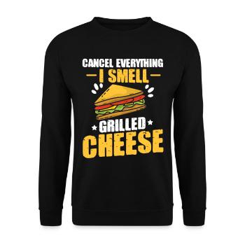 Love Grilled Cheese Men Women - Unisex Pullover - Schwarz - Vorne - Alina (178cm) & Michal (187cm)