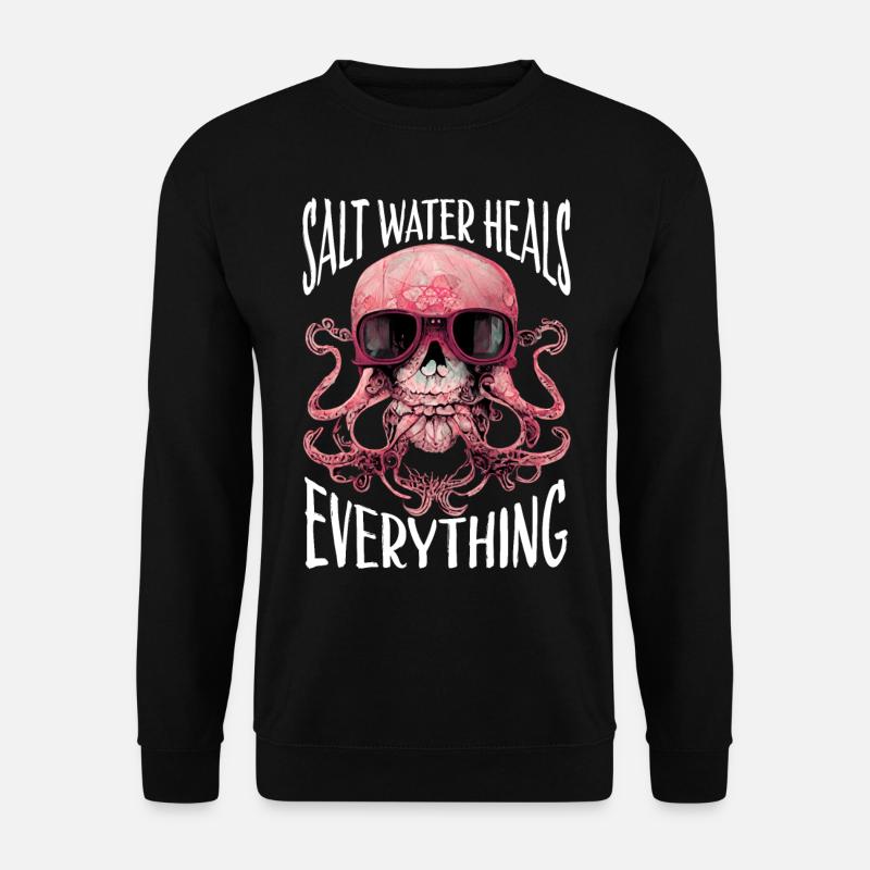 Octopus Crâne Octopus Cadeau - Sweat-shirt Unisexe - noir