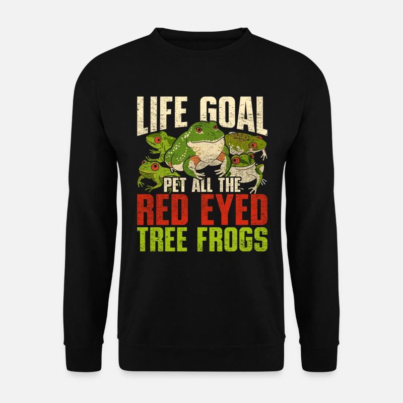 Rotaugenlaubfrosch - Unisex Pullover - Schwarz