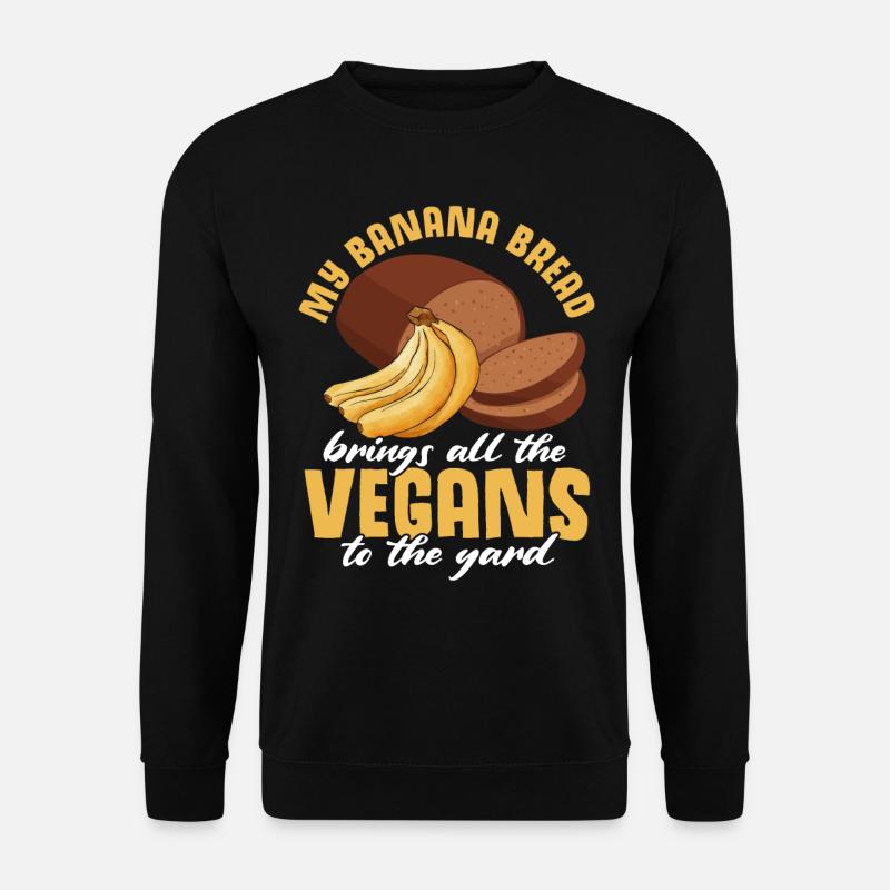 Funny Banana Bread Baking Apparel - Unisex Sweatshirt - black