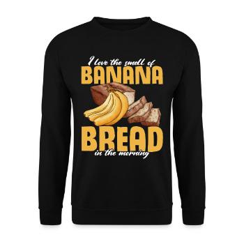 Drôle de vêtements de cuisson au pain aux bananes - Sweat-shirt Unisexe - noir - Devant - Alina (178cm) & Michal (187cm)