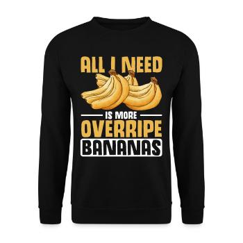 Drôle de vêtements de cuisson au pain aux bananes - Sweat-shirt Unisexe - noir - Devant - Alina (178cm) & Michal (187cm)