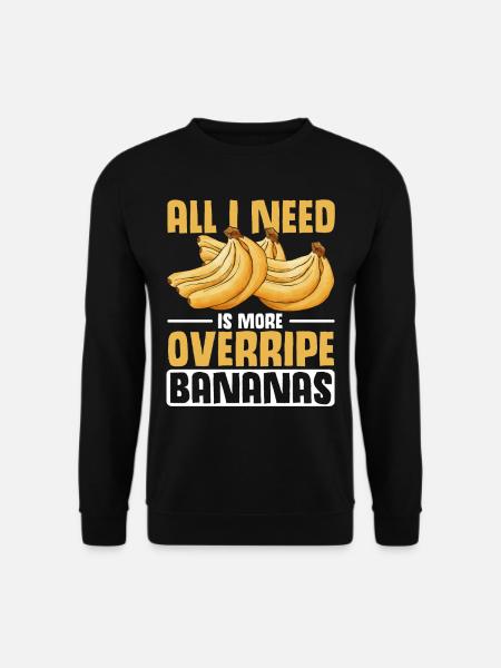 Funny Banana Bread Baking Apparel - Unisex Sweatshirt - black