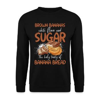 Drôle de vêtements de cuisson au pain aux bananes - Sweat-shirt Unisexe - noir - Devant - Alina (178cm) & Michal (187cm)