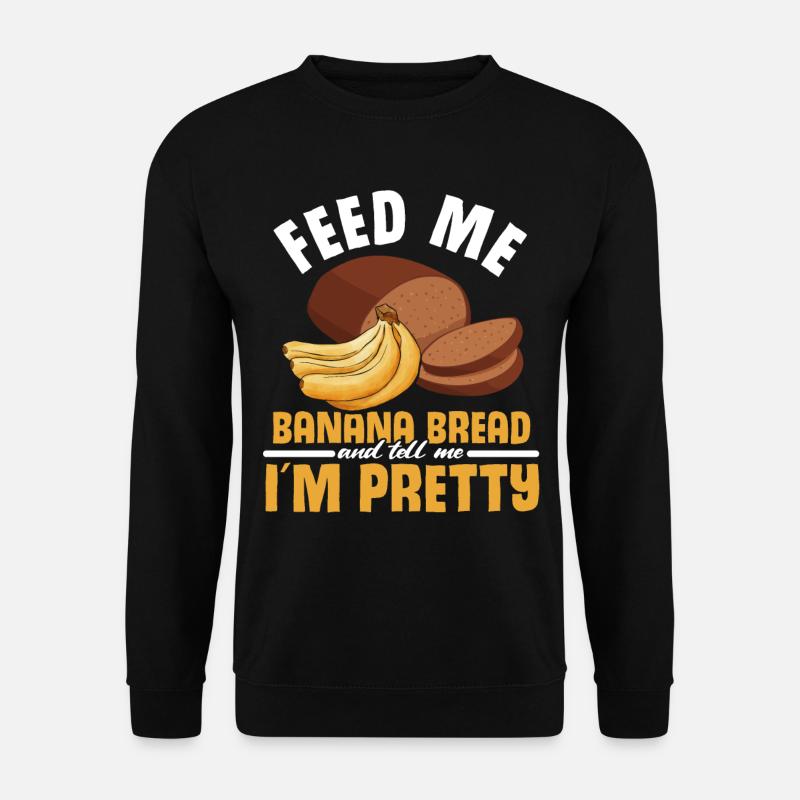 Funny Banana Bread Baking Apparel - Unisex Sweatshirt - black